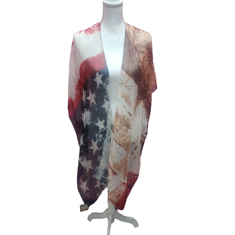 NWT USA/Stars and Stripes Coverup/Kimono